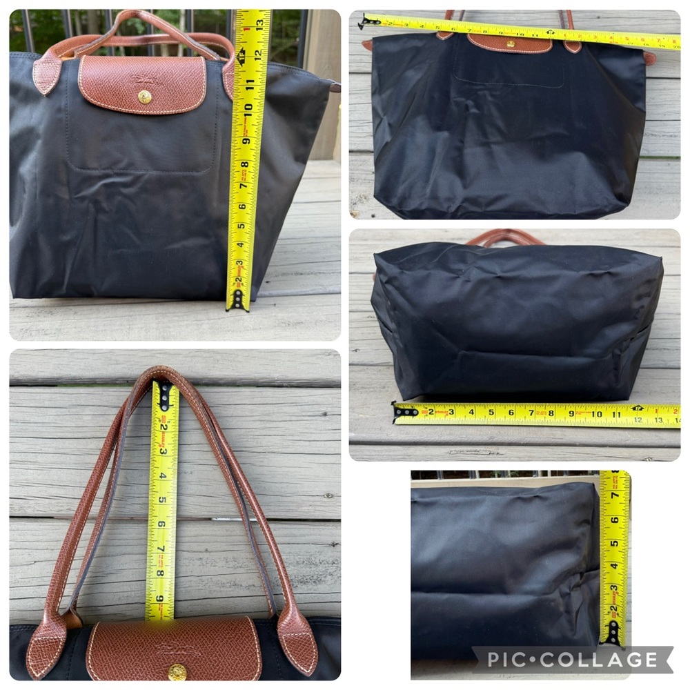 Longchamp Le Pliage Original L Tote Bag in black recycled canvas - Picture 16 of 16